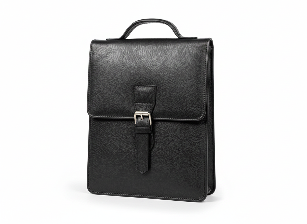 Premium Black Genuine Leather Office Handbag / Portfolio Bag