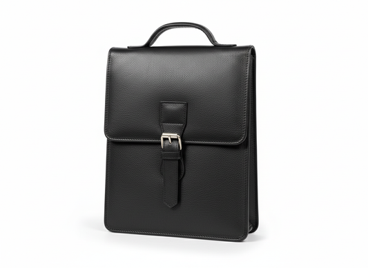 Premium Black Genuine Leather Office Handbag / Portfolio Bag