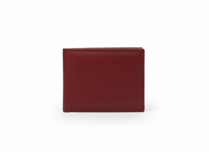 Elegant Maroon Genuine Leather Bifold Wallet