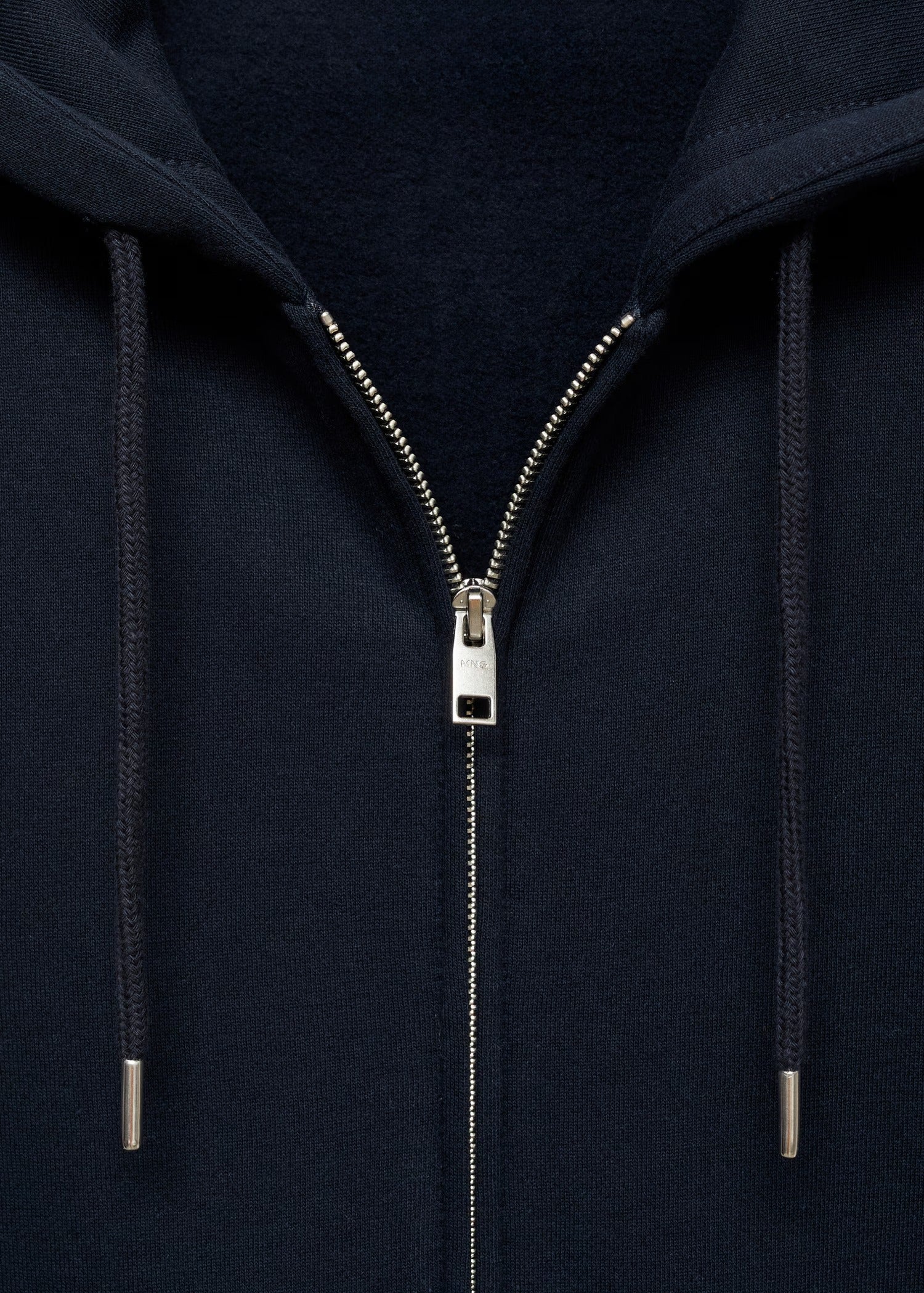 Cotton zip-up hoodie