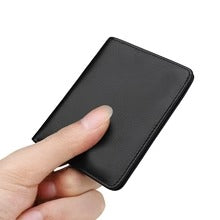 Ultra Slim Genuine Leather Short Wallet Mini Card Holder