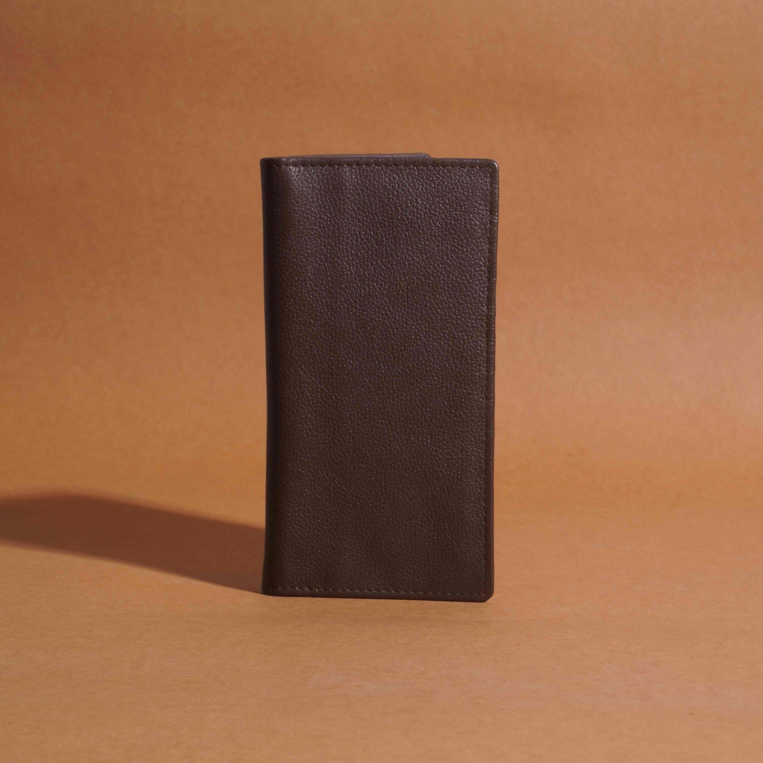 Zipper Long Wallet – Dark Brown
